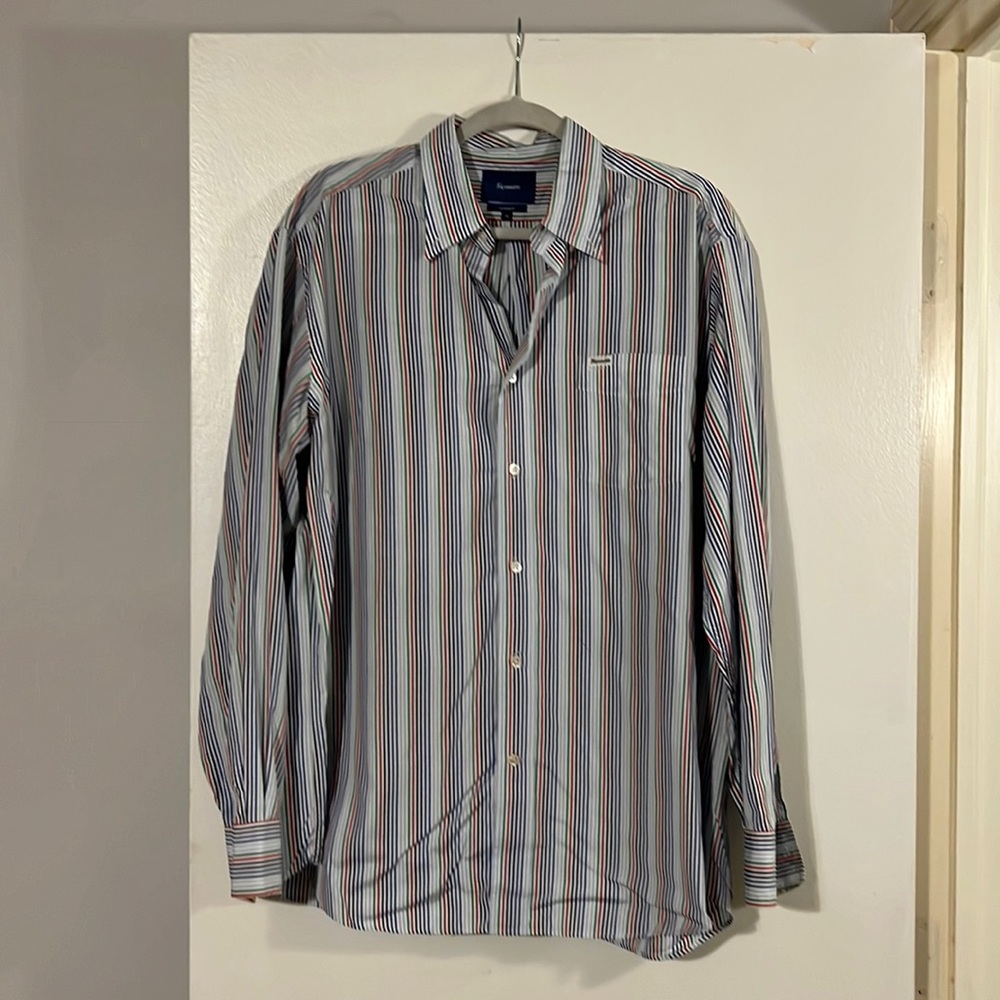Façonnable multicolored striped mens shirt